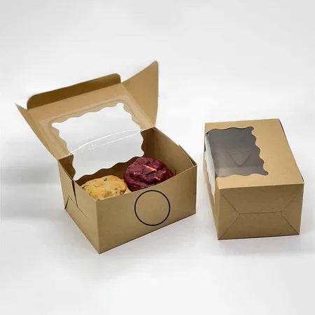 Custom printed brown cookie boxes