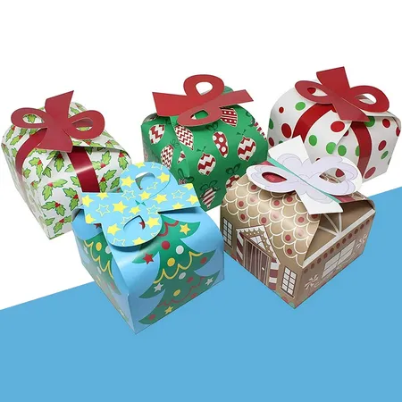 Custom printed christmas cookie gift boxes