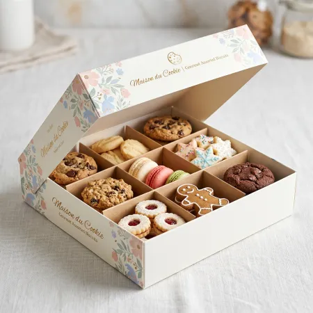 Custom printed cookie boxes with dividers