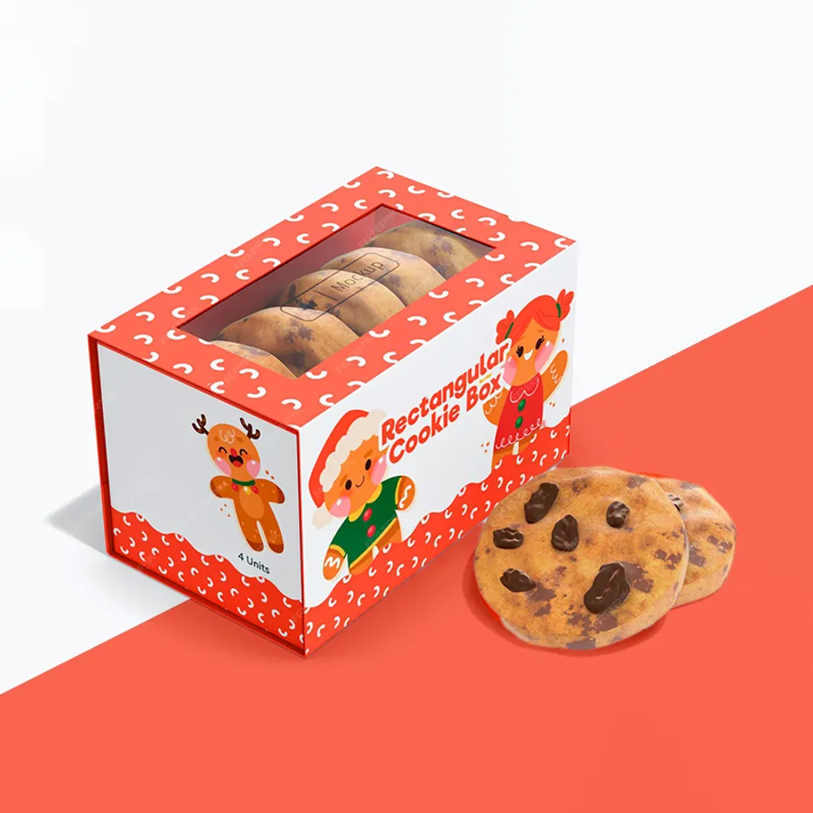 Festive Cookie Boxes printed with a custom design