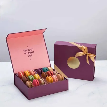 Custom printed rigid macaron boxes