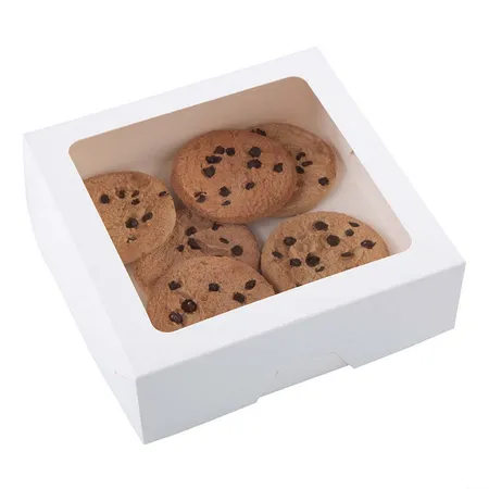 Custom printed white cookie boxes