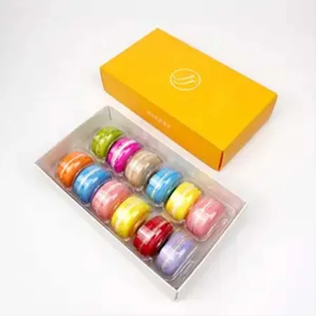 Custom printed yellow cookie boxes